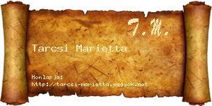 Tarcsi Marietta névjegykártya