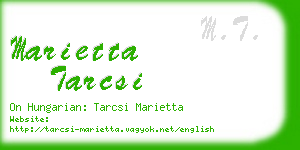 marietta tarcsi business card